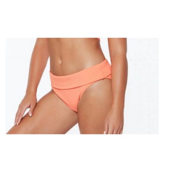 Bleu Rod Beattie Walk The Line Fold-over Hipster Swim Bikini Bottom Coral 10 NWT - Picture 4 of 4